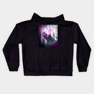 Psychedelic Trippy Wolf Kids Hoodie